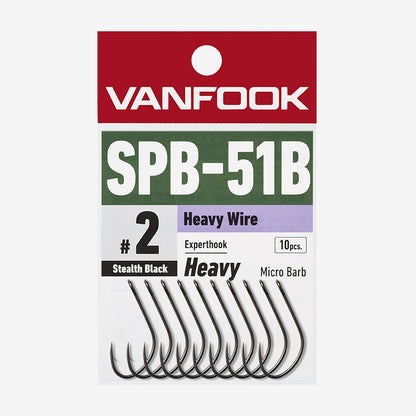 Freshwater Hook - Vanfook -SPB-51B Spoon Experthook Heavy Micro Barb with PTFE