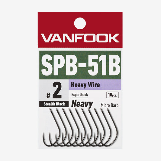 Freshwater Hook - Vanfook -SPB-51B Spoon Experthook Heavy Micro Barb with PTFE