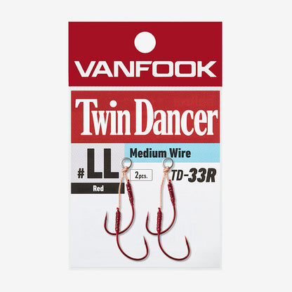 Freshwater Hook - Vanfook - TD-33R Twin Dancer Medium Wire Red