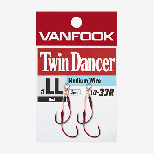 Freshwater Hook - Vanfook - TD-33R Twin Dancer Medium Wire Red